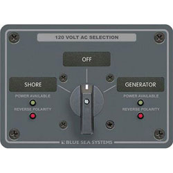 Blue Sea Systems AC Source Selection Rotary Switch Panel (8367)
