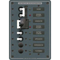 Blue Sea Systems AC Source Selection Toggle Circuit Breaker Panel (8467)
