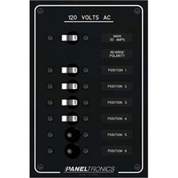 Paneltronics AC Branch Circuit Breaker Panel 6 Position Panel (9982305B)