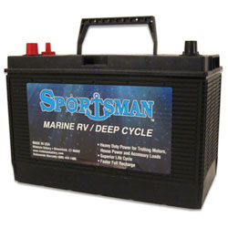 Sportsman Deep Cycle Marine Battery 12 Volt Lead Acid, Group 31