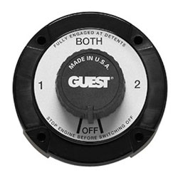 Guest Universal Mount Battery Selector Switch with Alternator Field Disconnect