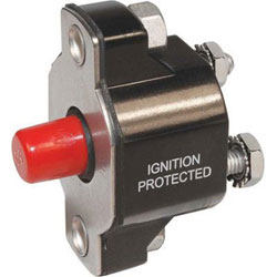 Blue Sea Systems Push Button Reset-Only Circuit Breaker - Ignition Protected