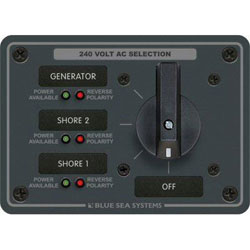 Blue Sea Systems AC Source Selection Rotary Switch Panel (8361)