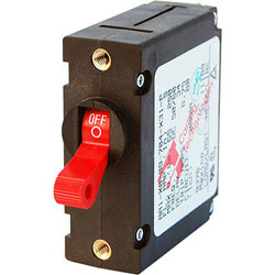 Blue Sea Systems A-Series Toggle Circuit Breaker - Single Pole - Red