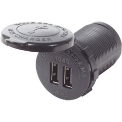 Blue Sea Fast Charge - Dual USB Charger - Socket Mount