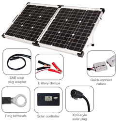 Go Power! GP-PSK-90 Portable Solar Kit - 90 Watts