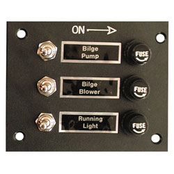 Whitecap Illuminated Switch Panel - 3 Gang