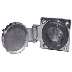 Marinco Power Products CS6375FL.OEM Flanged Inlet with Integral Spring Lid Master/50 125V/250V 50 Amp Marinco Power Products CS6375FL.OEM Flanged Inlet with Integral Spring Lid Master/50 125V/250V 50 Amp