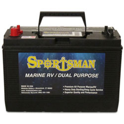 Sportsman Dual Purpose Marine Battery 12 Volt Lead Acid, Group 31