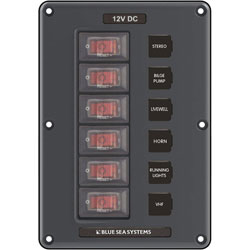 Blue Sea Water-Resistant DC Circuit Breaker Switch Panel (4322)