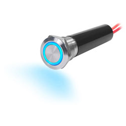 Blue Sea 20 Amp Push Button Switch Illuminated with LED Ring