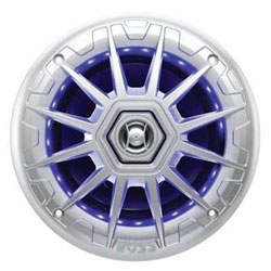 Boss 2-Way Coaxial Marine Loudspeaker with Multi-Color Illumination - Silver