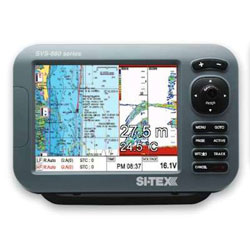 SI-TEX SVS-880CF-E Chartplotter / Fishfinder with External GPS