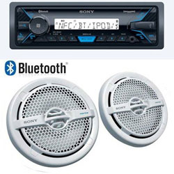 Sony Multimedia AM / FM Marine Bluetooth Receiver with Speakers