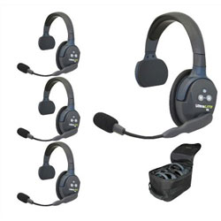 Eartec UltraLITE HD 4-Person Single Ear Cup Headset System