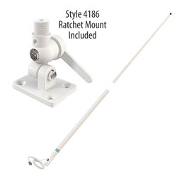 Shakespeare Classic 5206-N-M VHF Antenna with Nylon Ratchet Mount Included