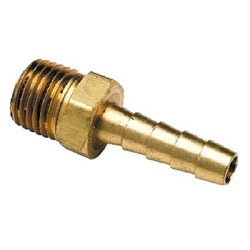 Brass Connector Fitting - 5/16 Inch Barb 3/8 NPT