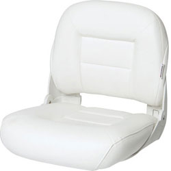 Tempress NaviStyle Low-Back Folding Boat Seat - White / White
