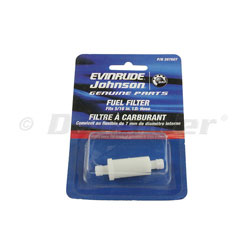 Johnson / Evinrude Outboard OEM Disposable In-Line Fuel Filter (397607)