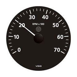 VDO Marine Viewline Onyx 7000 RPM Tachometer