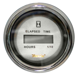 HOUR METER GAUGE 12-32 VOLTS FARIA 2 INCH 678-12824 MARINE BOAT ELECTRICAL PARTS