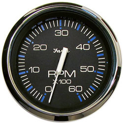 Faria Chesapeake Black SS 6000 RPM Tachometer