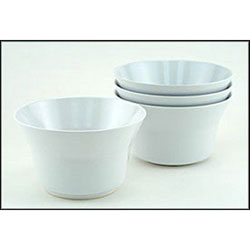 Galleyware 1405 Non-Skid Nesting Soup Bowls - Solid White