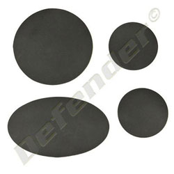 Defender Inflatable Boat CSM (Hypalon) Repair Patches - 6.25 x 10cm Oval Black