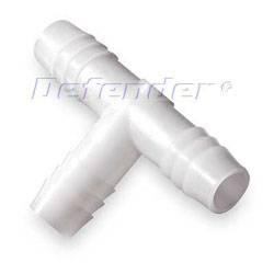 White Nylon Hose TEE Connector / Adapter