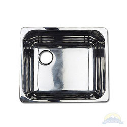Scandvik 10222 Mirror Finish Stainless Steel Single Sink