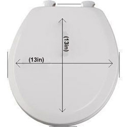 Groco TC-50 Replacement Compact Toilet Seat with Cover