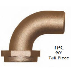 Groco TPC-Series 90° Tail Piece - TPC-1000