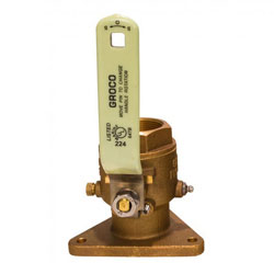 Groco FBV Series Full-Flow Flanged Ball Type Seacock - 1"