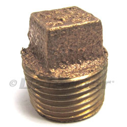 Bronze Pipe Square Head Pipe Plug - 1/2" NPT