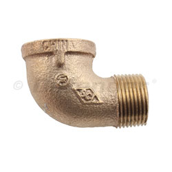 Bronze Pipe 90-deg Street Elbow Male/Female - 1-1/4" NPT