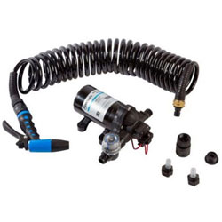 Jabsco ParMax 4 GPM Marine Boat Washdown Pump Kit 12V 60 PSI with 25ft Hose Coil 