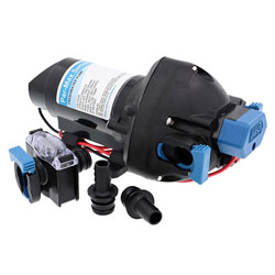 Jabsco 31600-0092 Marine ParMax 3 High Pressure Water System Pump 3.5-GPM,40-PSI, 12-Volt, 10-Amp, Up to 3 Outlets ,Black 