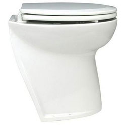 Jabsco Deluxe Flush Electric Toilet, Slanted Base, Fresh Water - 12 Volt DC