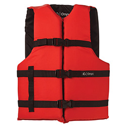 Onyx Adult General Purpose Life Jacket / PFD - Red / Black 3X-Large (40