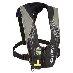 Onyx All Clear A/M-24 Automatic / Manual Inflatable PFD / Life Jacket, Gray