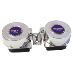 Ongaro Electric  Deluxe Marine Mini Compact Twin Horns - 12 Volt