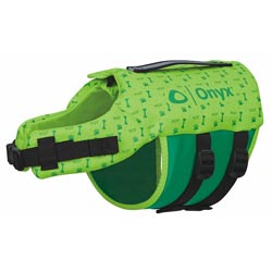 Onyx Neoprene Pet Life Jacket - Green, Small