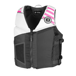 Mustang Rev Young Adult Life Vest / PFD - Gray / White / Pink