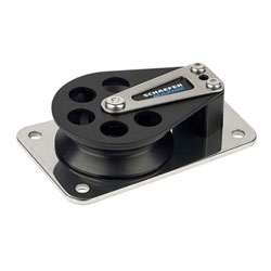 Details about / Schaefer CURVED Base Cheek Block SS 3//8 LINE 4 5//8/"L X 2/" SHEAVE