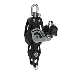 Lewmar Ocean Fiddle Block with Snap Shackle Size 2 Dark Grey  Part No.19925800 