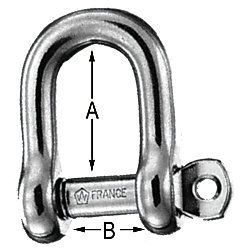 Wichard Forged D Shackle with Captive Pin 