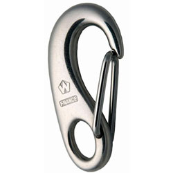 AH4 1 50mm A4 MARINE STAINLESS CARABINER SPRING LOADED SNAP CLIP HOOK