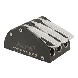 Antal V-CAM 814 Silver Handle Series Triple Rope Clutch, 8-10mm Line