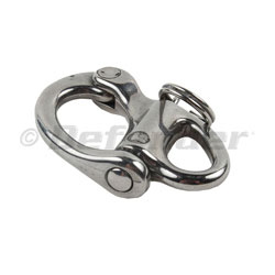 CNBTR 35mm 304 Stainless Steel Fixed Snap Anchor Shackle Rigging Silver Fixed Eye Bail with Eye Ring for Sailboat Set of 5