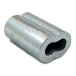 25 Zinc Plated Copper Swage Sleeves for Wire Rope Cable 5/32" Made in USA 